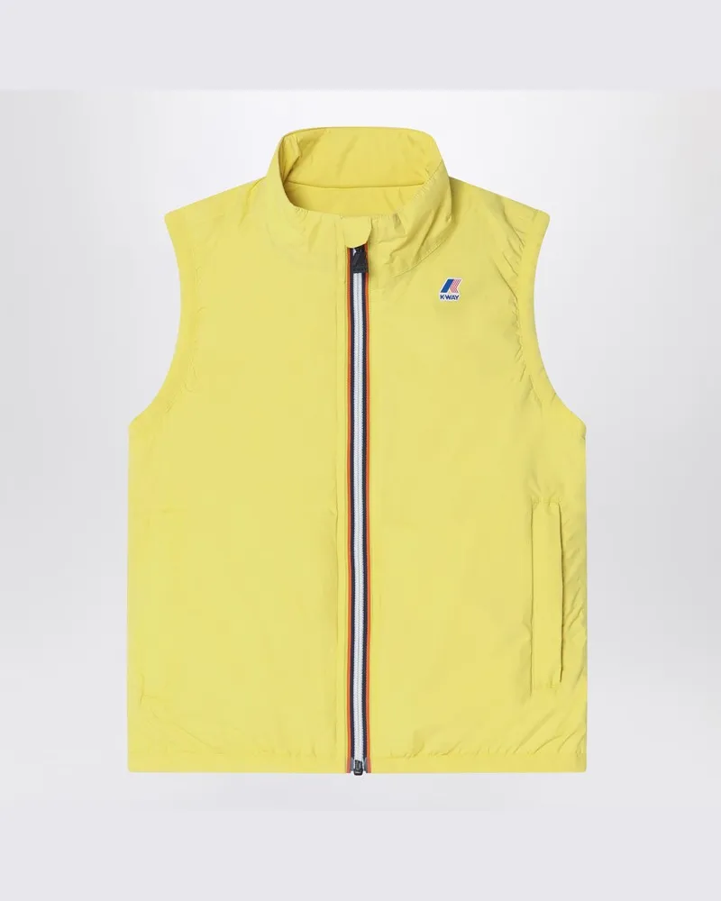 K-Way Gelbe wasserdichte Nylon-Weste Gelb
