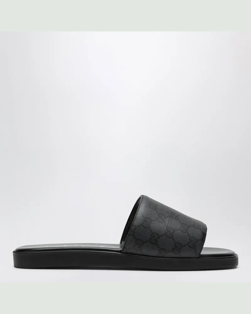 Gucci Schwarze Generation Slider-Sandalen aus GG-Canvas Black