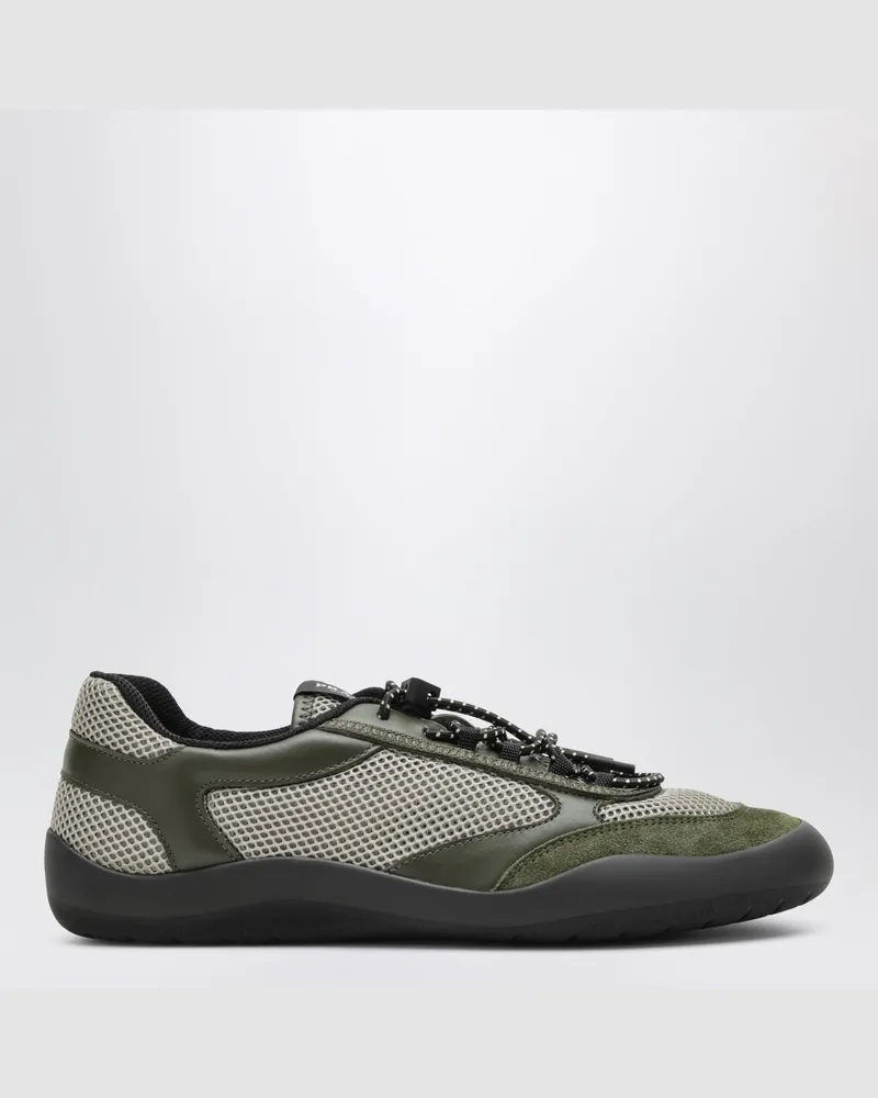 Prada Militärgrüne Speedrock Sneakers aus Mesh Green