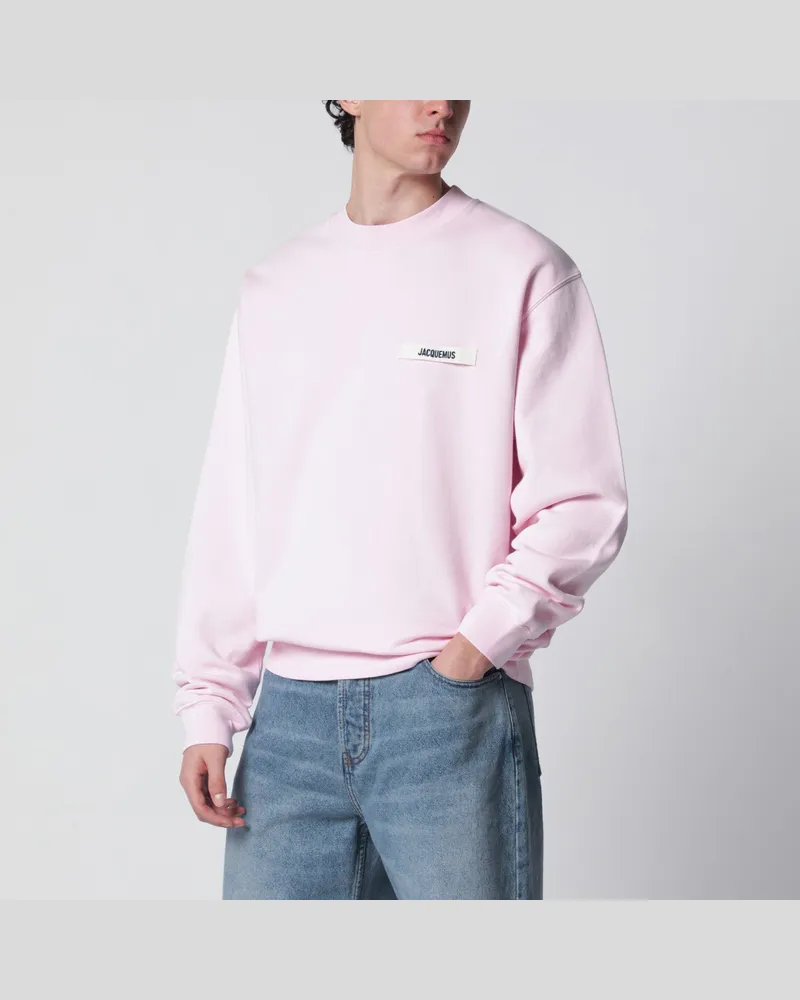 Jacquemus Rosa Sweatshirt mit Grosgrain-Logo Pink