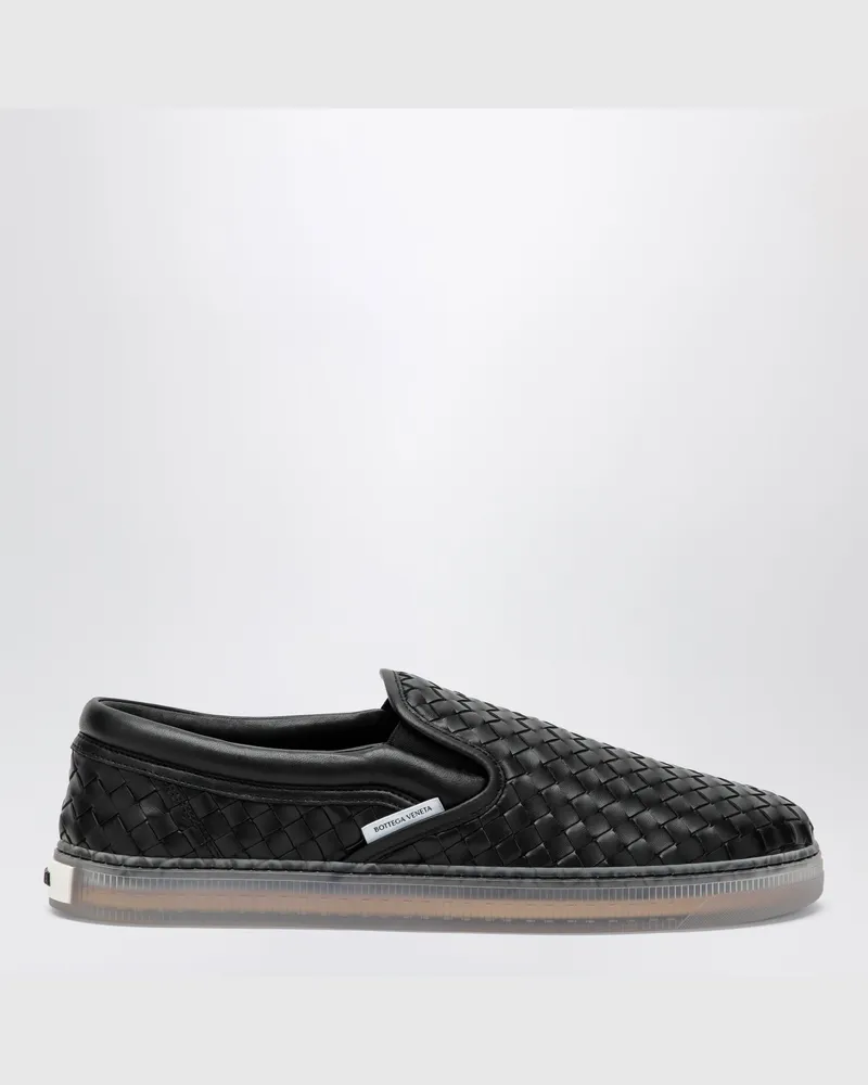 Bottega Veneta Slip-on-Sneaker Serena aus geflochtenem Leder, schwarz Black