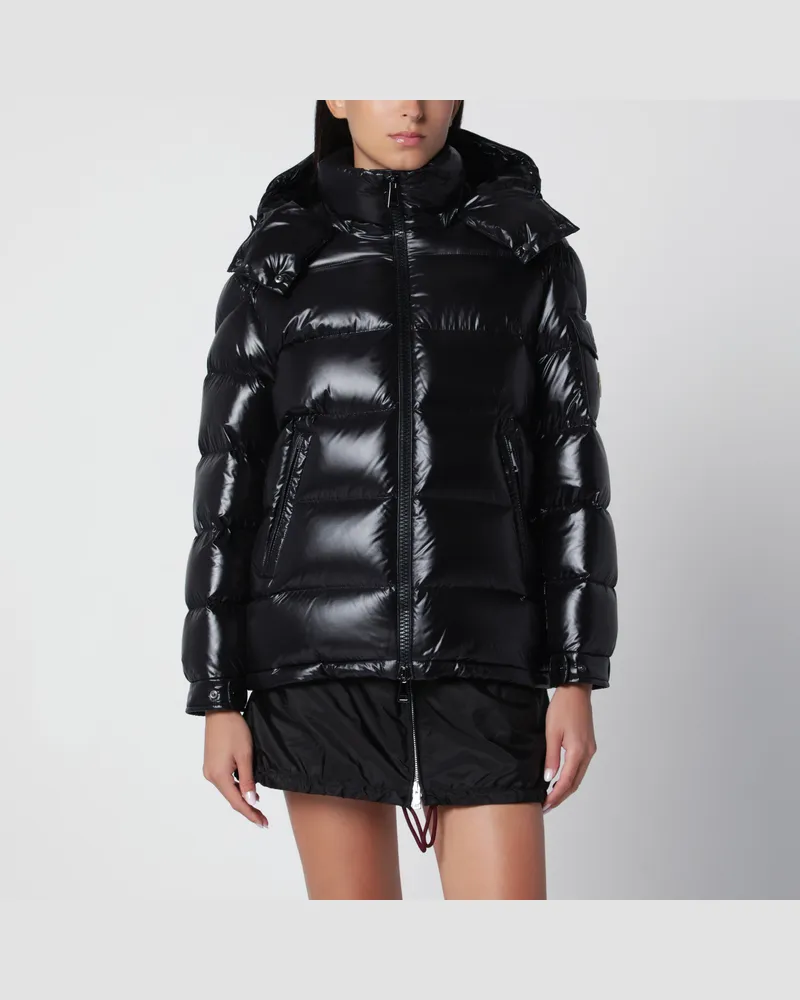 Moncler Daunenjacke Maire in Schwarz aus glänzendem Nylon Black