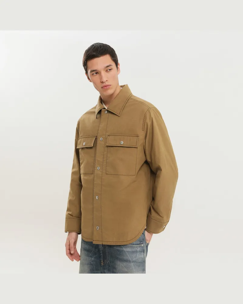 1989 STUDIO Kaki shirt-jacket with pockets Brown
