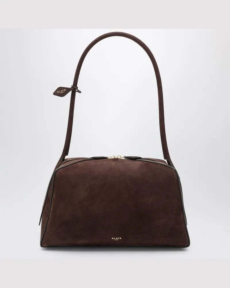Alaïa Le-Bouledogue-Tasche aus braunem Nubukleder Braun