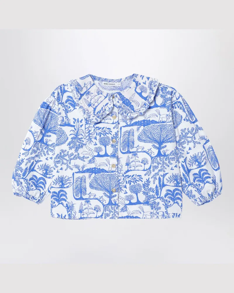BOBO CHOSES Bluse Wonderland aus Baumwolle weiß/hellblau White