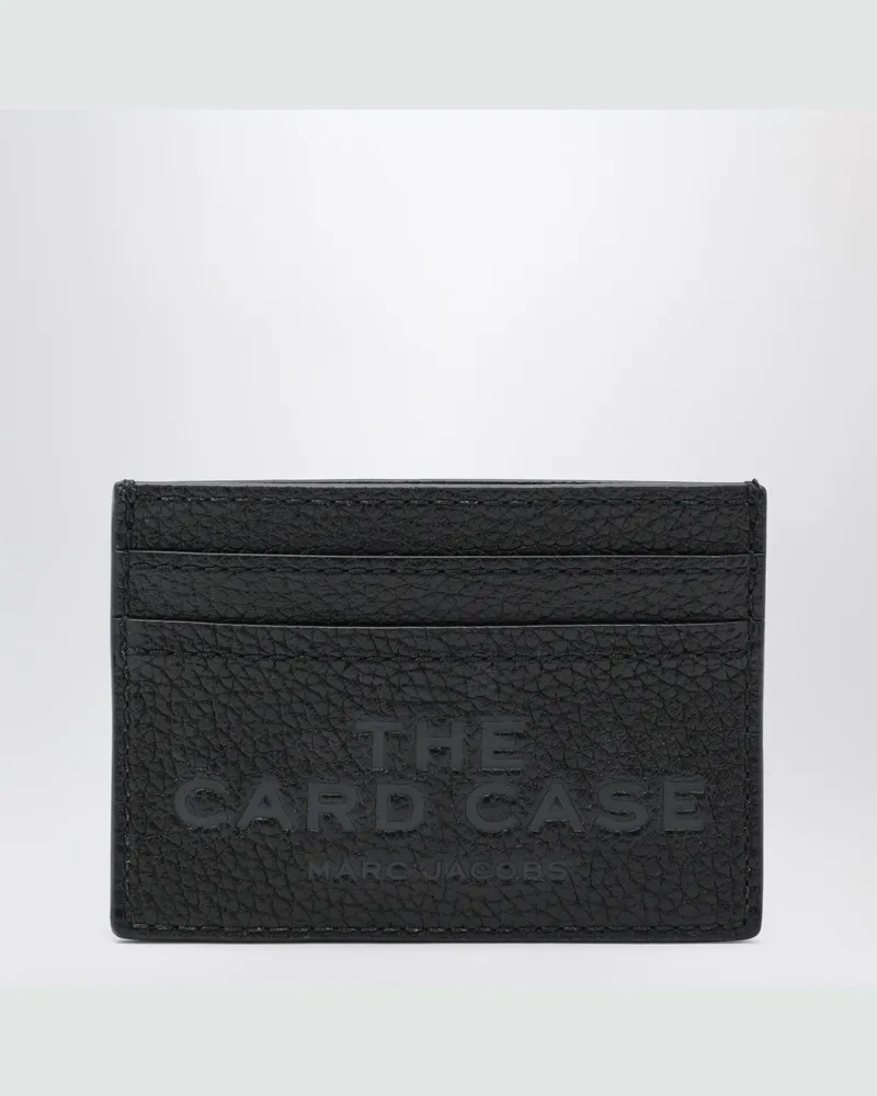 Marc Jacobs Kartenetui aus schwarzem Vollnarbenleder Black