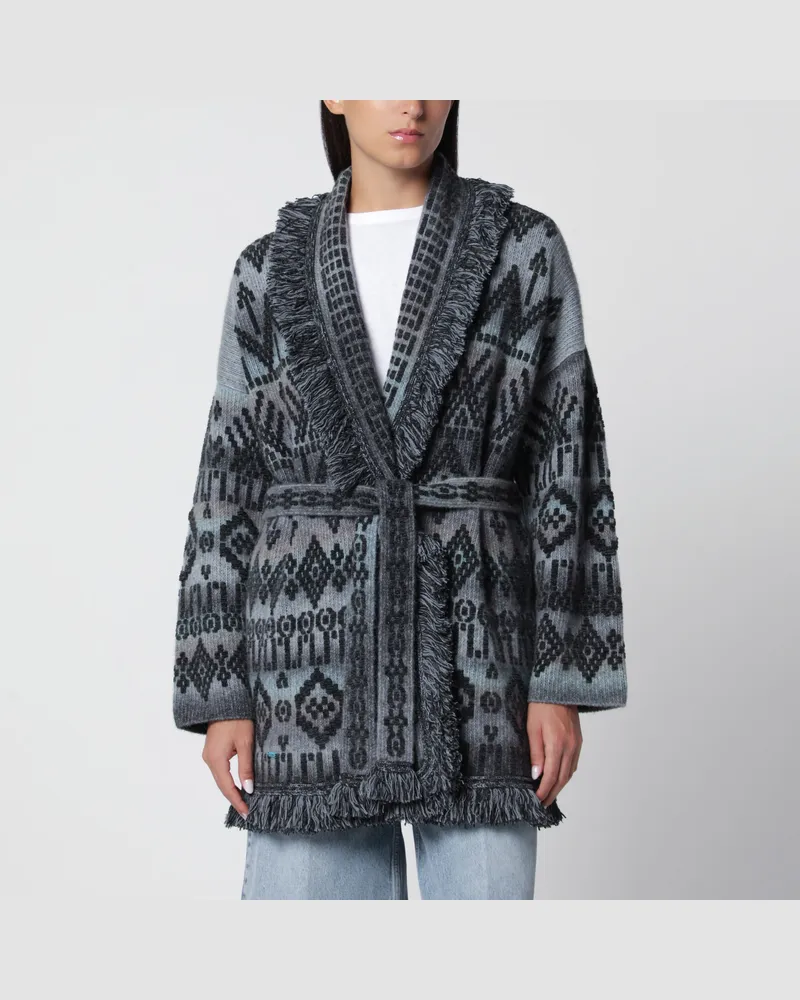 Alanui Time To Shine Cardigan grau aus Viskose Grey