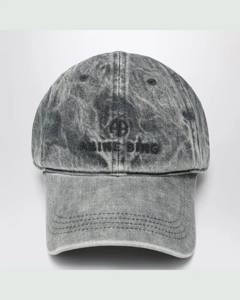Anine Bing Jeremy Baseballkappe in Grau mit Wascheffekt Grey