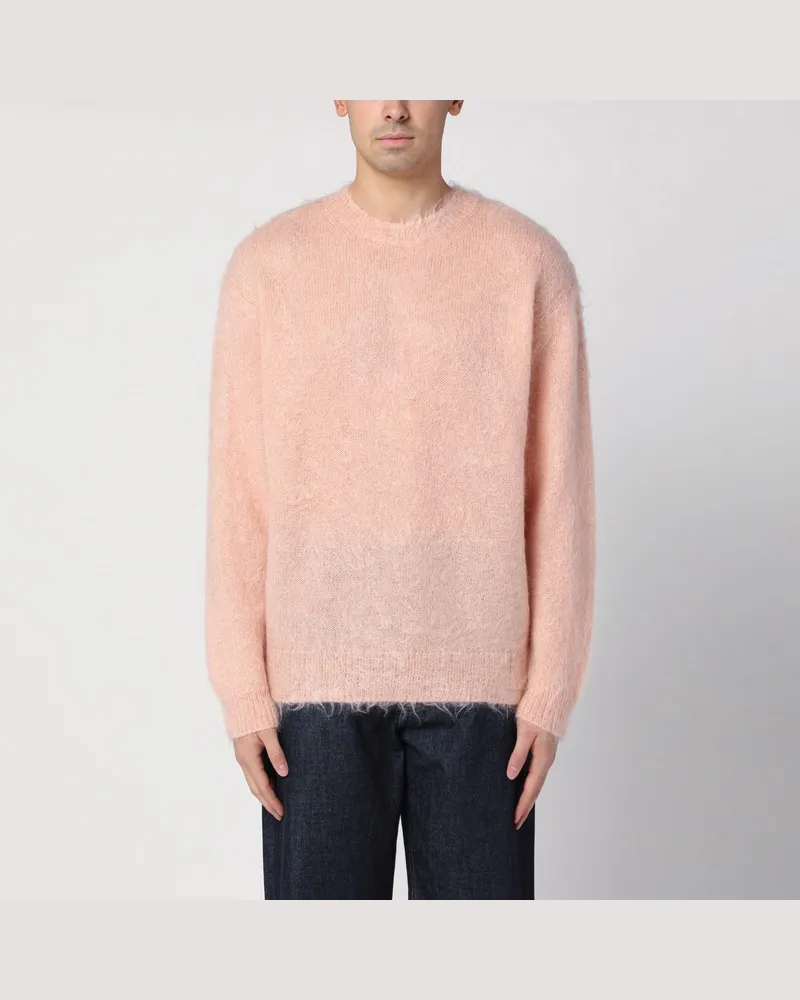 AURALEE Rosafarbener Pullover aus Mohair und Wolle Rosa