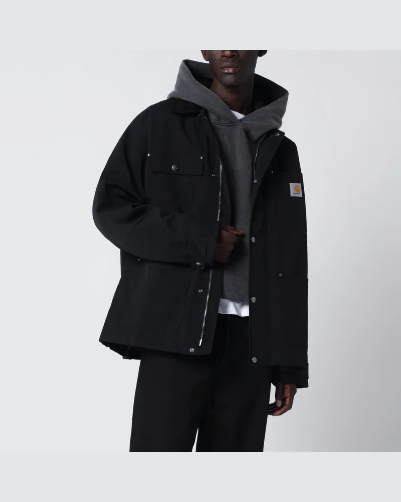 Carhartt WIP Schwarze Clapton Hemdjacke Black