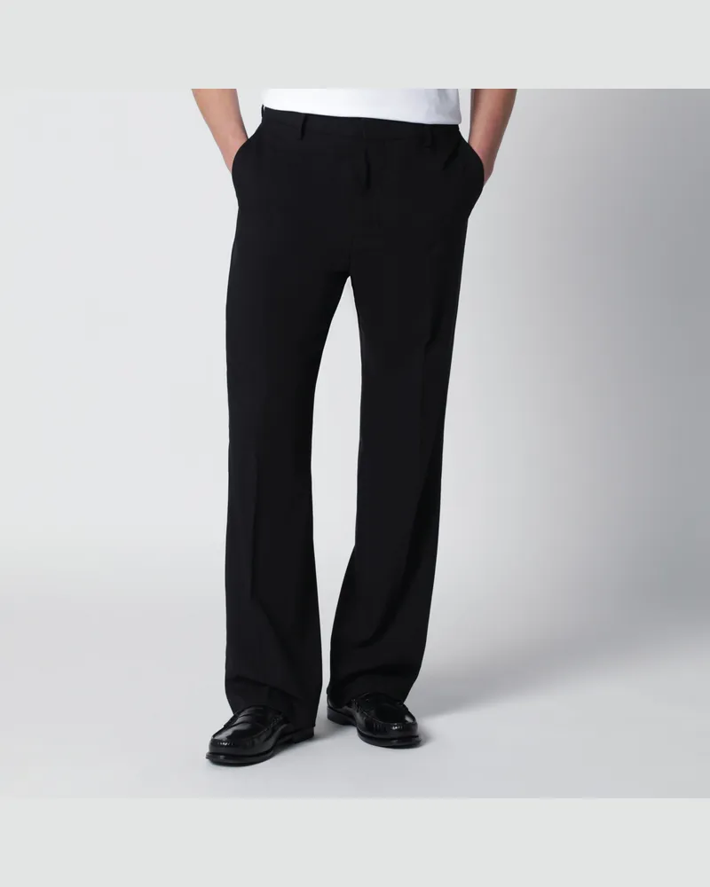 AMI Paris Schwarze Hose aus Wollgabardine Black
