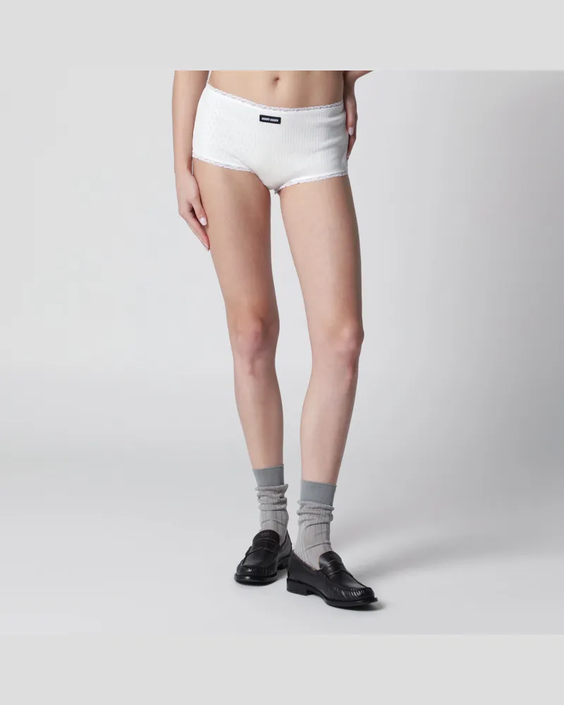 Miu Miu White cotton culottes White