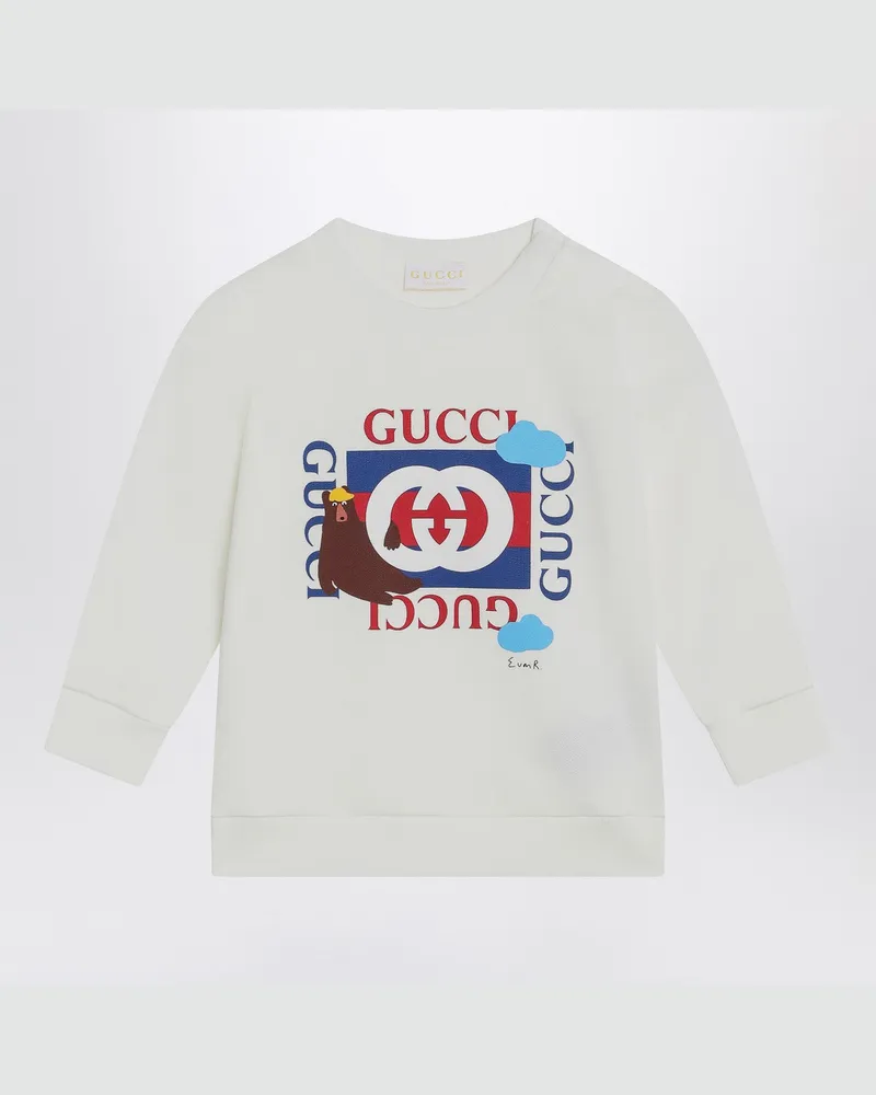 Gucci Weißes Sweatshirt mit Logodruck White