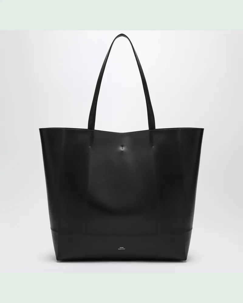 Totême Roam Tote Bag aus schwarzem Leder Black