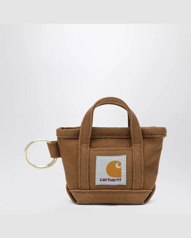 Carhartt WIP Hamilton Brown Mini Tote Bag Schlüsselanhänger Brown