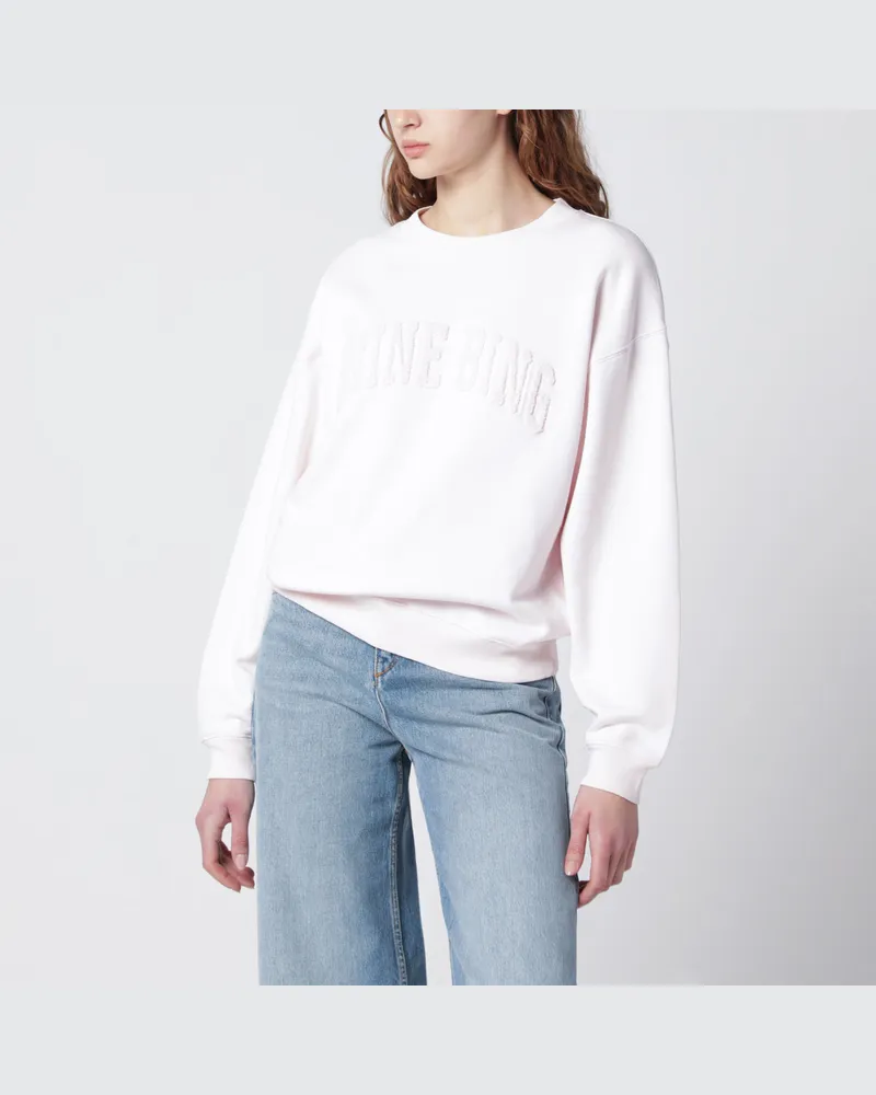 Anine Bing Spencer Rosa Mélange Sweatshirt Aus Baumwolle 