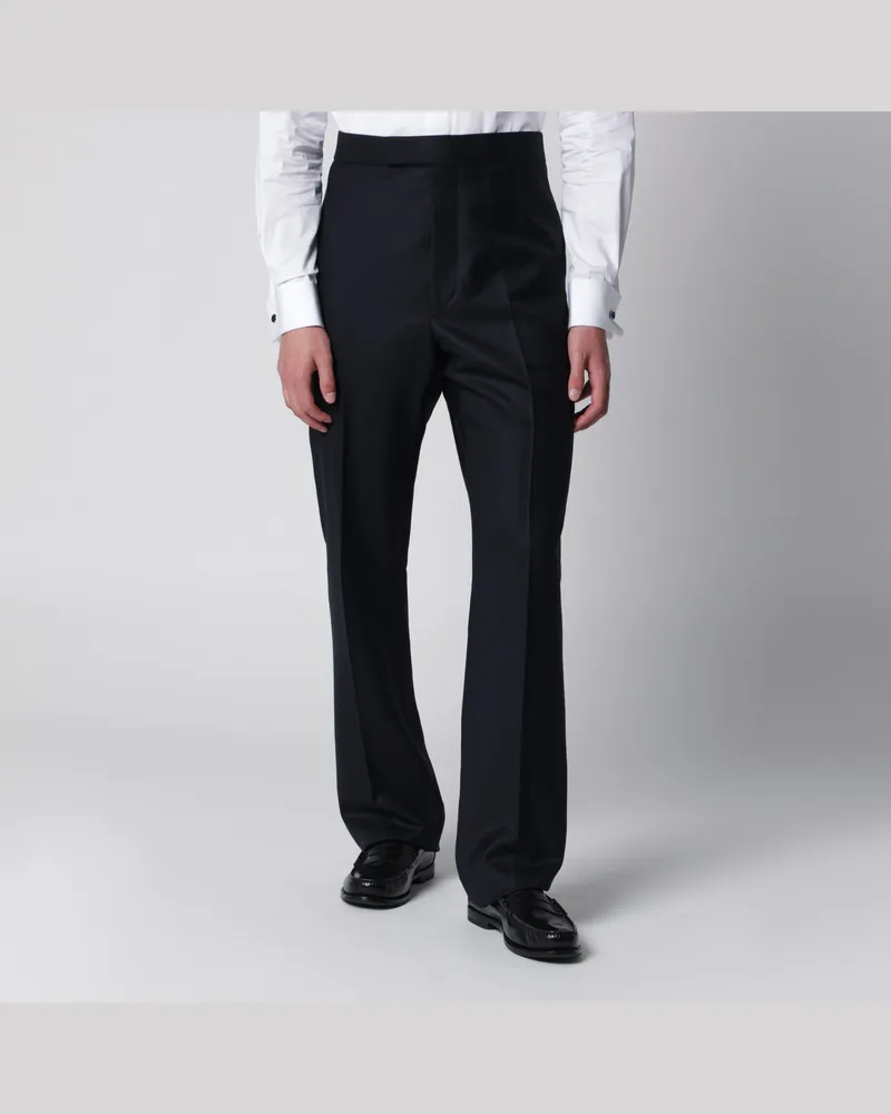 Thom Browne Marineblaue Hose aus Wolle Blue