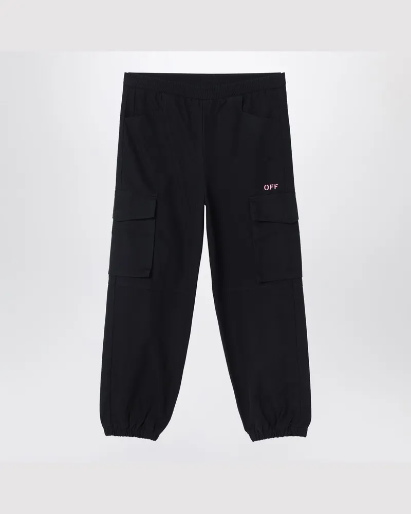 OFF-WHITE Schwarze Cargo-Jogginghose mit Logo Schwarz