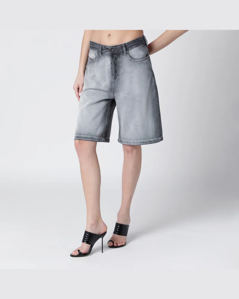 Diesel De-Sire Graue Bermuda Aus Skeleton-Denim Black