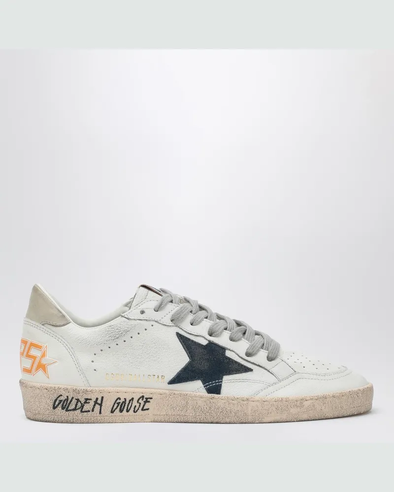 Golden Goose Ball Star Sneaker in Weiß/Blau/Eis White