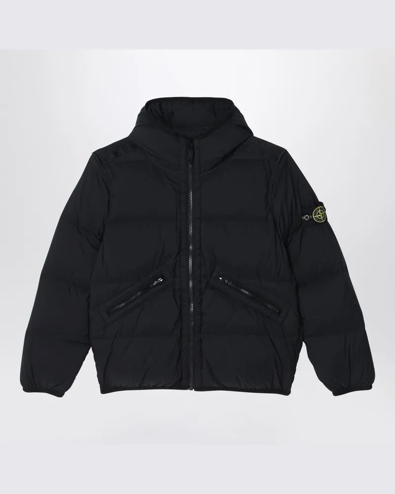 Stone Island Schwarze Reißverschlussjacke Schwarz