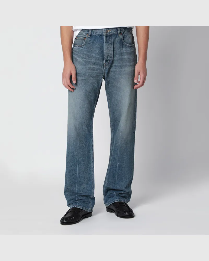 Saint Laurent Tapered blue cotton jeans Blue
