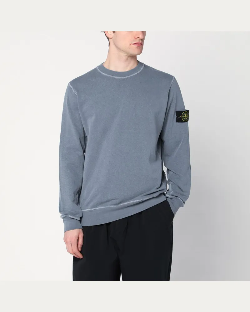 Stone Island Sweatshirt in Avio-Blau aus Baumwolle Blau