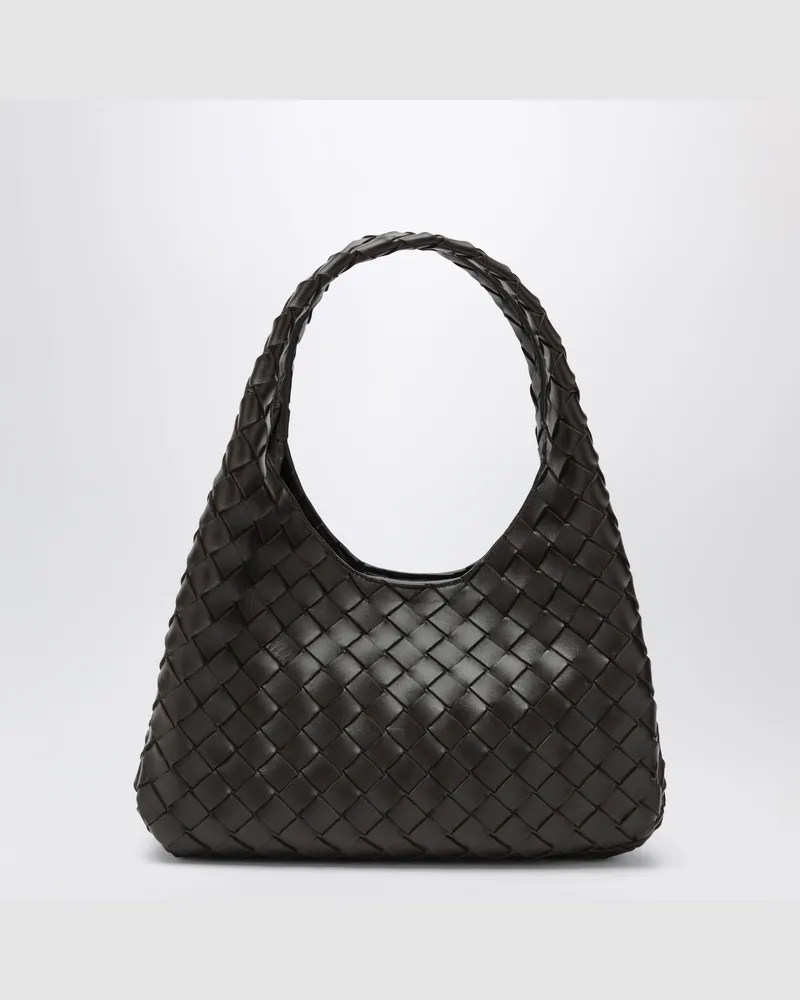 Bottega Veneta Campana kleine Tasche in Farbe Fondant aus Intrecciato-Leder Brown