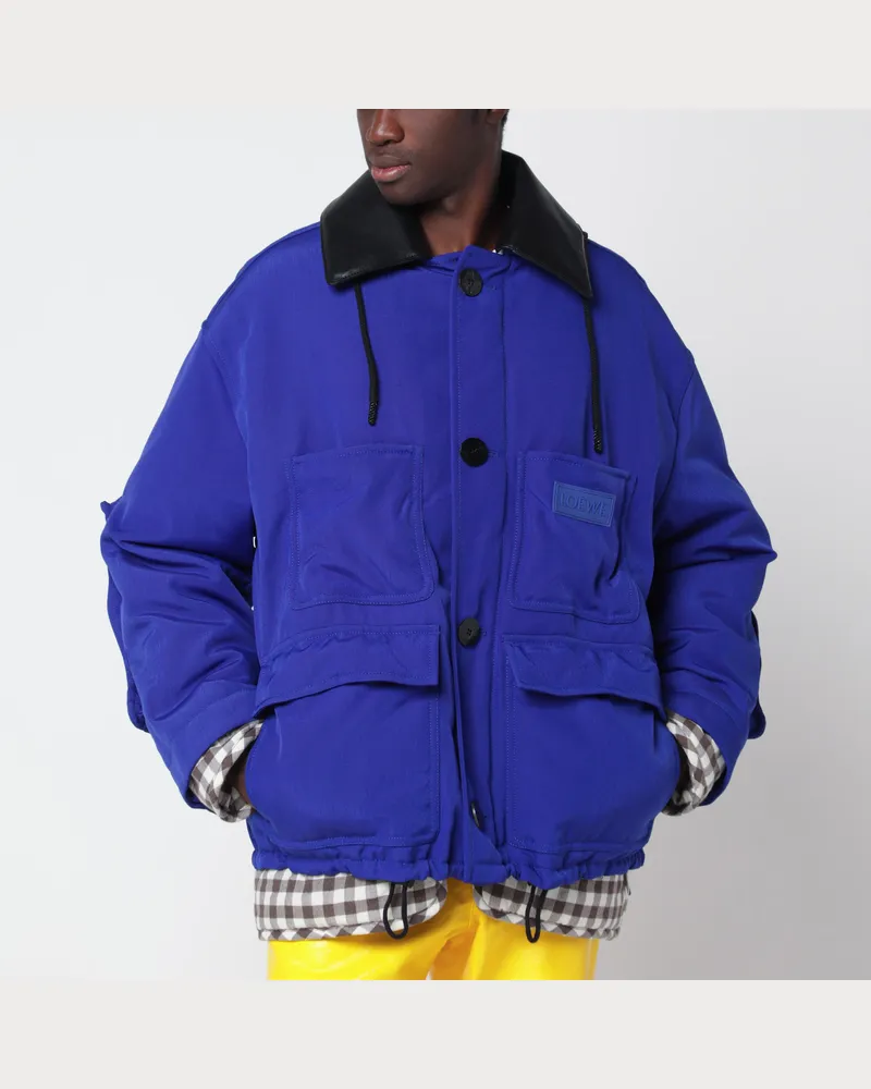 Loewe Blaue Nylonjacke in Lagenkonstruktion Blue