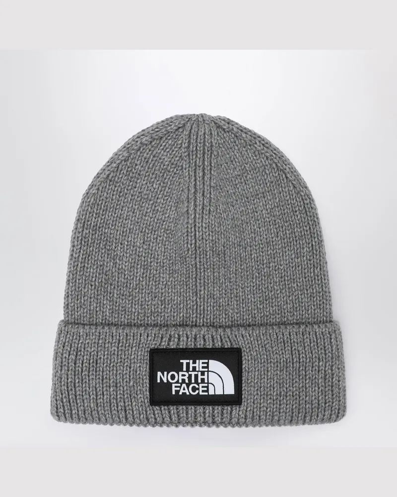 The North Face Graue Mütze mit Logo-Patch Grey