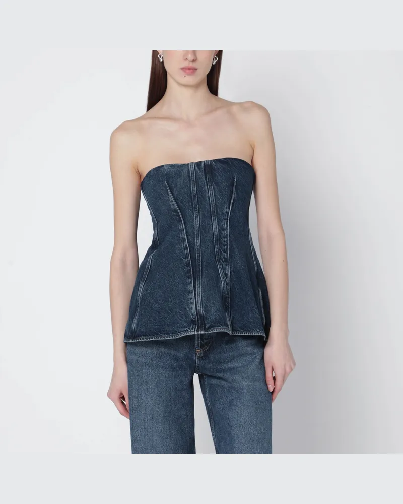 AGOLDE Blaues Lara-Denimkorsett Blue