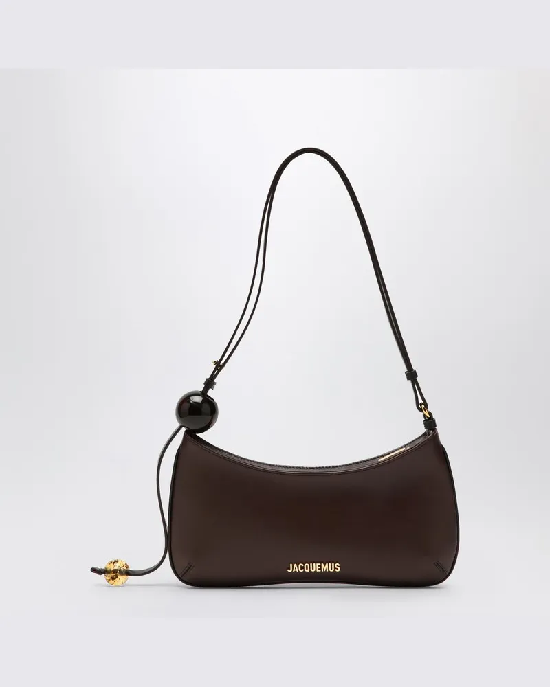 Jacquemus Braune Tasche Le Bisou Perle aus Leder Braun