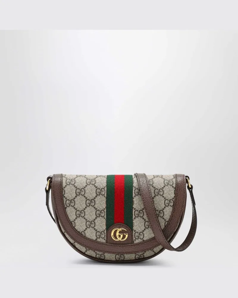 Gucci Kleine Ophidia-Tasche aus beigem GG Supreme Beige