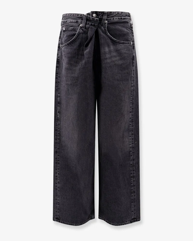 AGOLDE Vana Fold Jean regenerative black denim jeans -  - gender_Woman Black