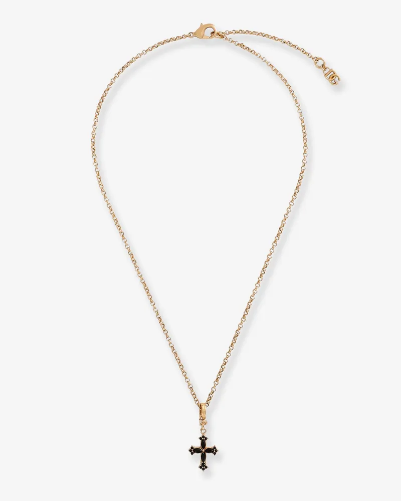 Dolce & Gabbana Metal necklace with rhinestone detail -  - gender_Woman Gold