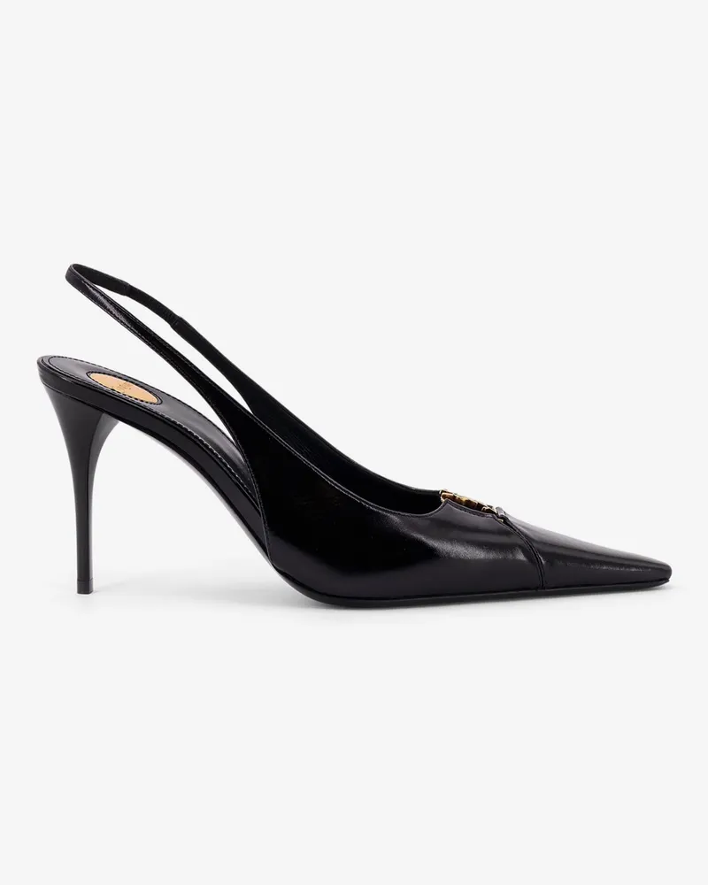 Saint Laurent Babylone 90 Pum leather slingback pumps -  - gender_Woman Black