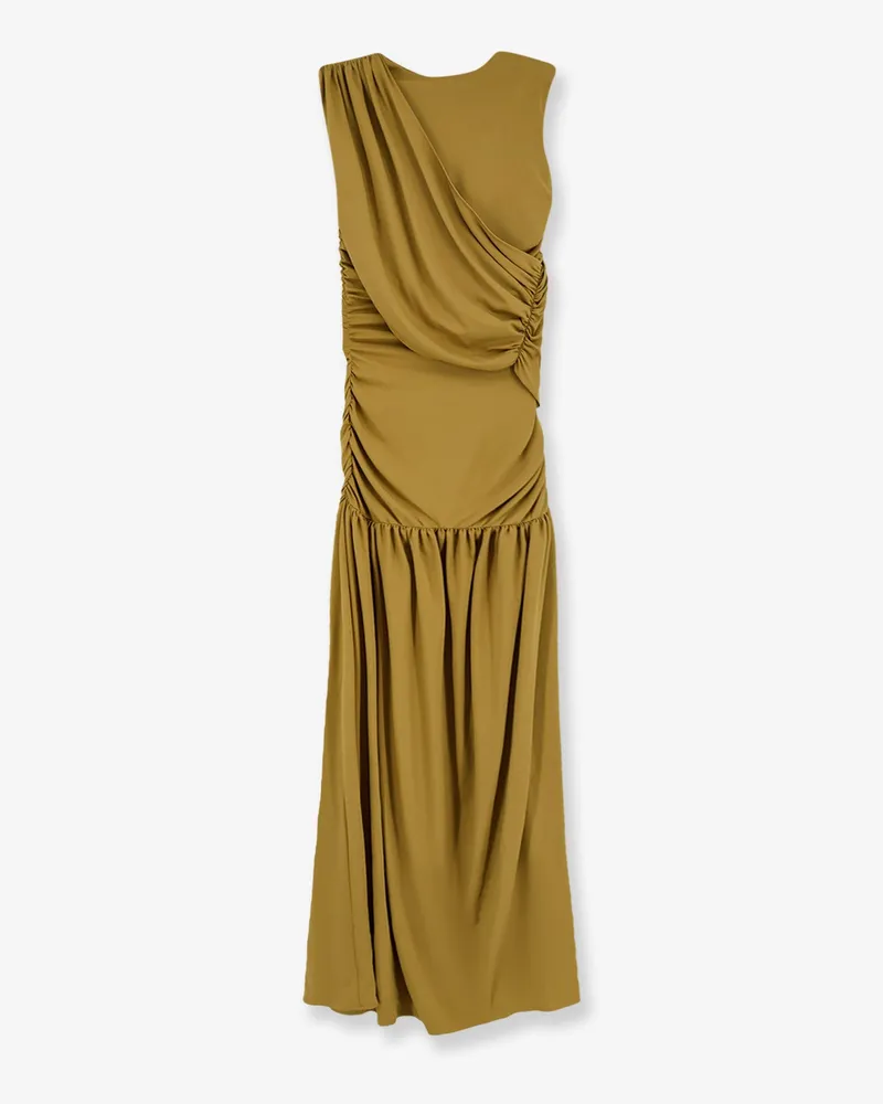 ACTUALEE Draped long dress -  - gender_Woman Yellow