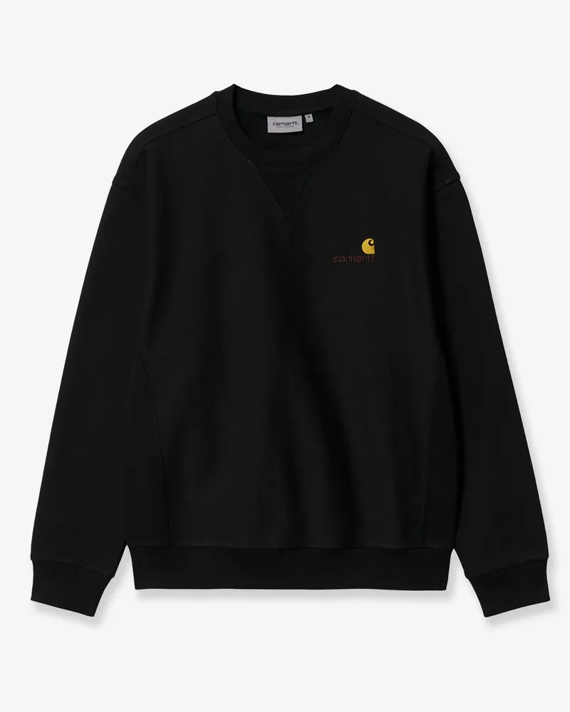 Carhartt WIP American script cotton blend sweatshirt -  - gender_Man Black