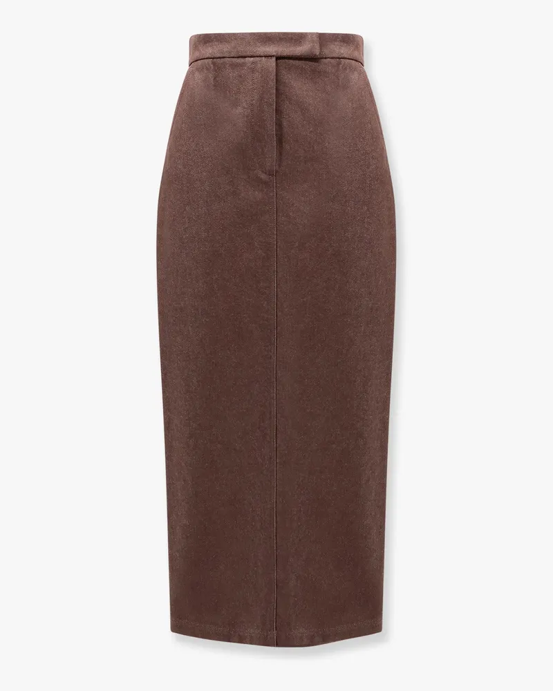 Max Mara Pianosa  sfilata cotton long skirt - MAX MARA - gender_Woman Brown