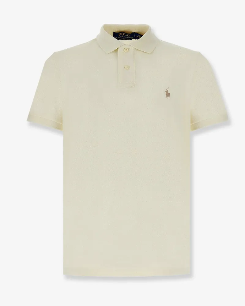 Ralph Lauren Cotton polo shirt with embroidered logo on the front -  - gender_Man White