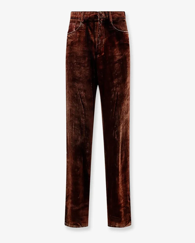 Pierre-Louis Mascia Kandox iridiscent chenille trousers -  - gender_Woman Brown