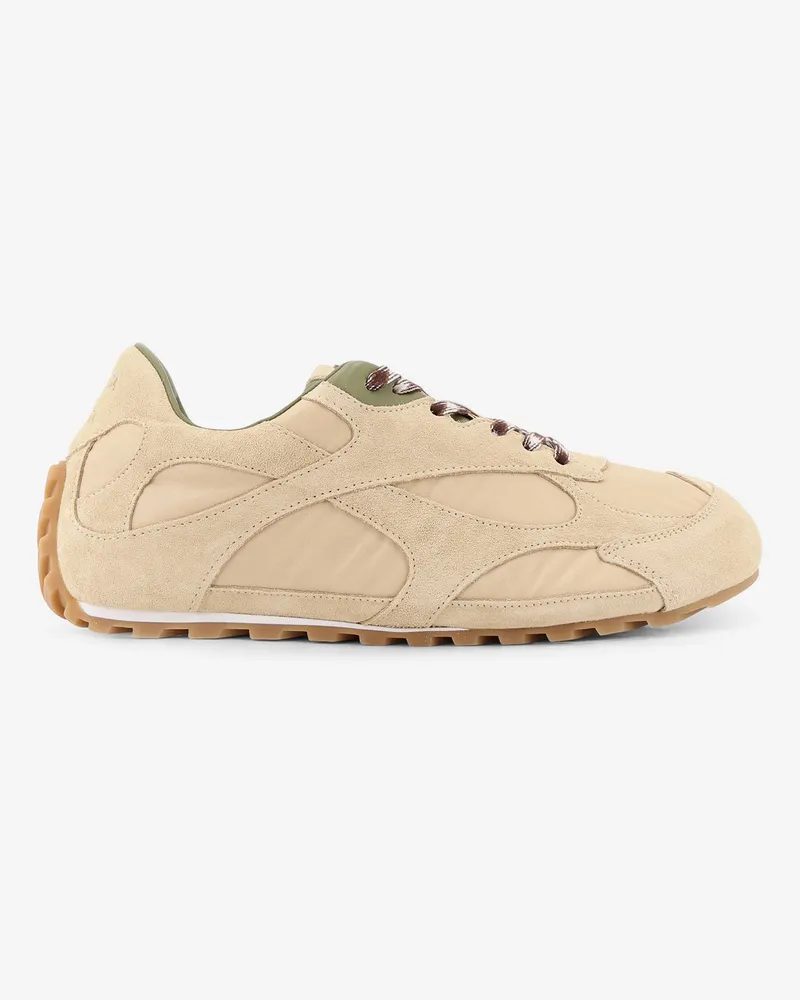 Bottega Veneta Orbit Flash suede and nylon blend sneakers -  - gender_Man Beige