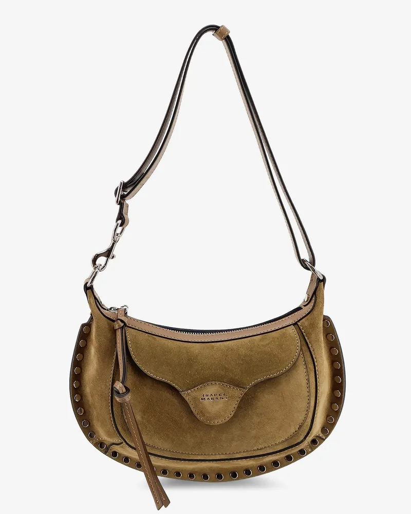 Isabel Marant Oskan Moon suede shoulder bag -  - gender_Woman Brown