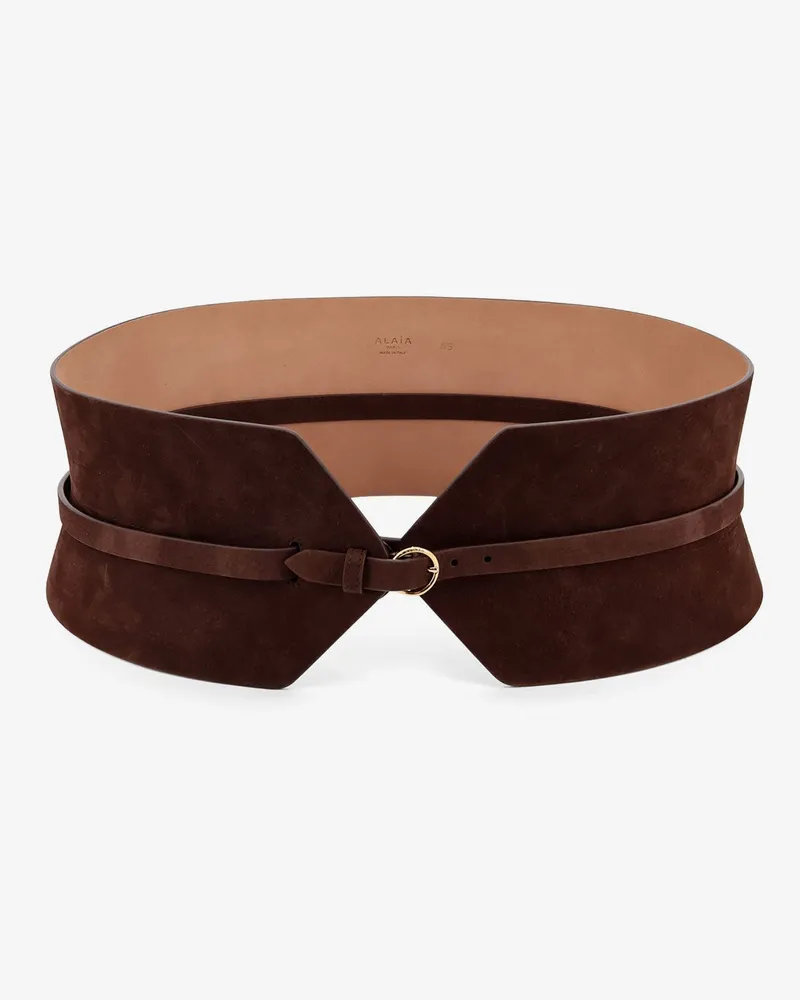 Alaïa Bustier suede belt -  - gender_Woman Brown