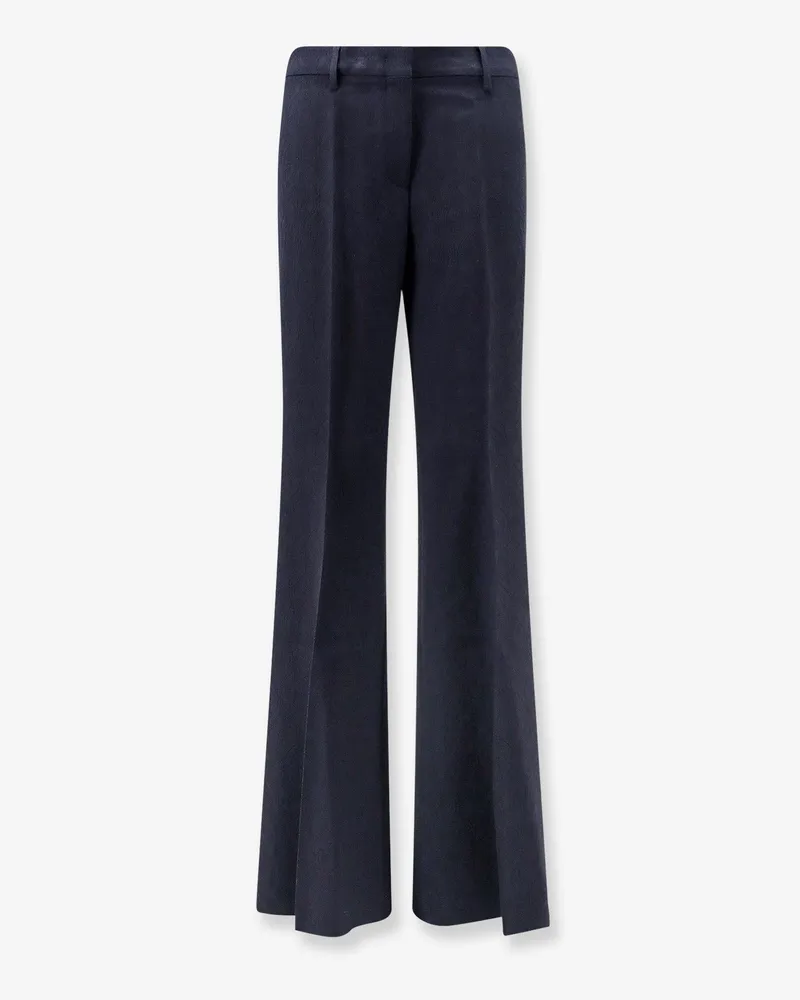 Etro Wool blend trousers with paisley pattern -  - gender_Woman Blue