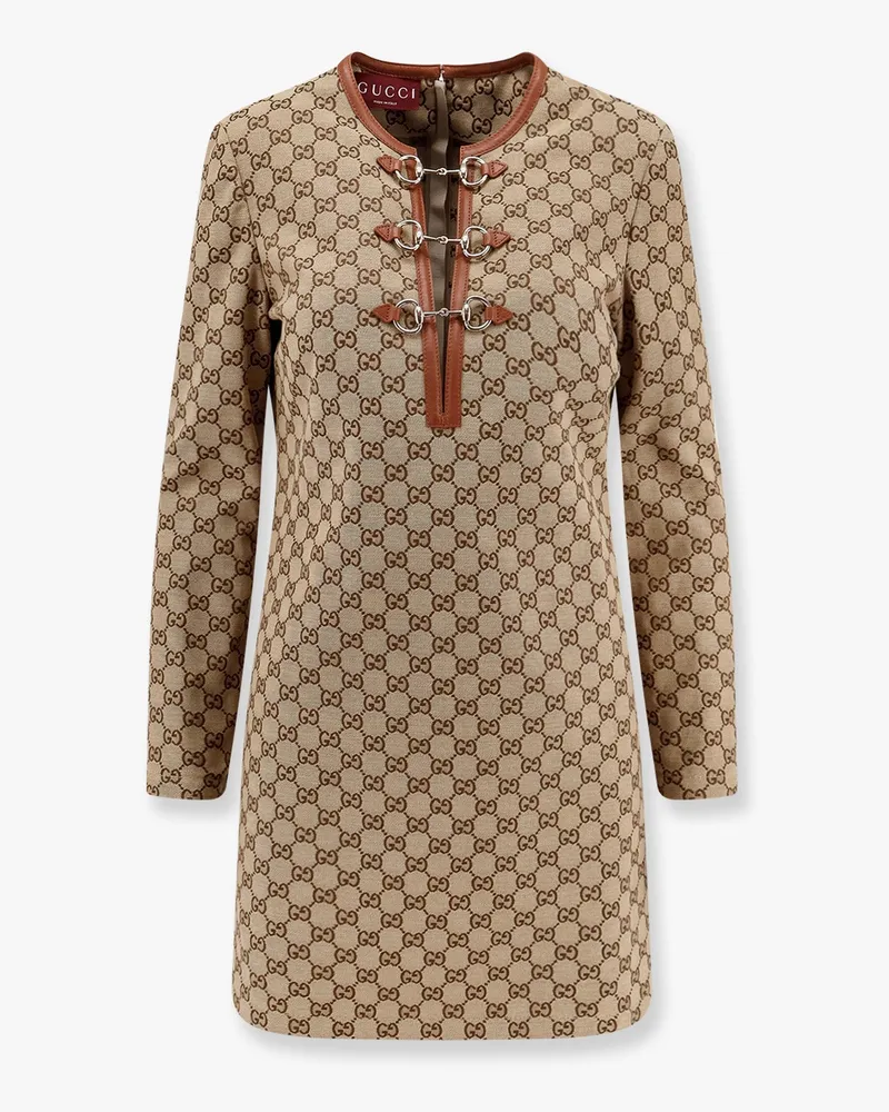 Gucci Cotton blend dress with all-over gg print -  - gender_Woman 