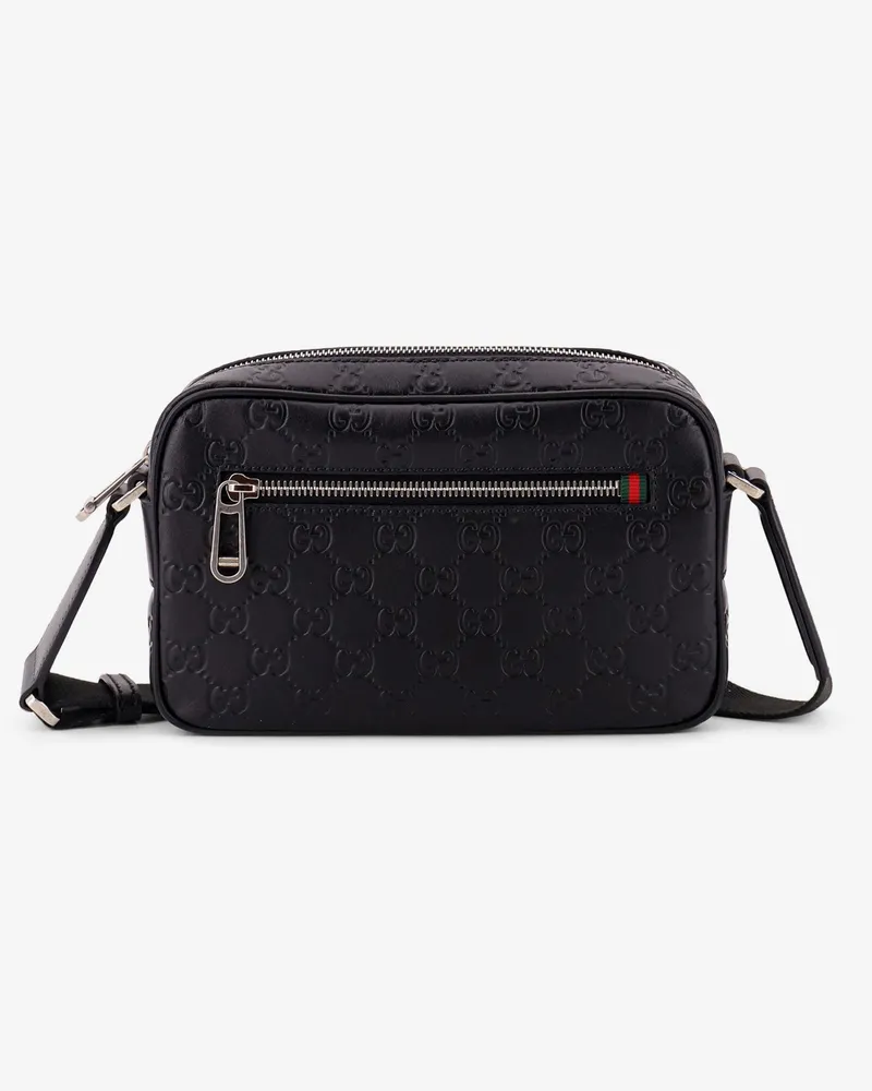 Gucci GG Emblem leather crossbody bag -  - gender_Man Black