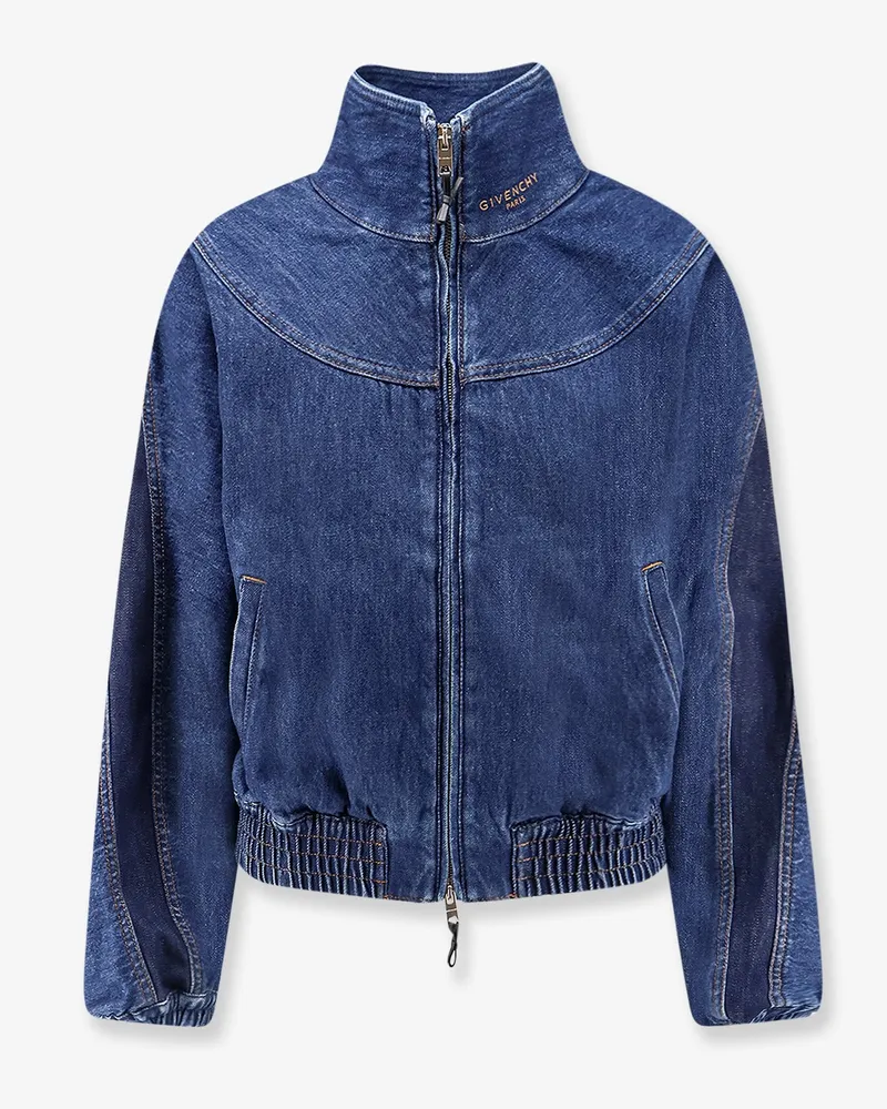 Givenchy Denim jacket with embroidered lettering logo -  - gender_Woman Blue