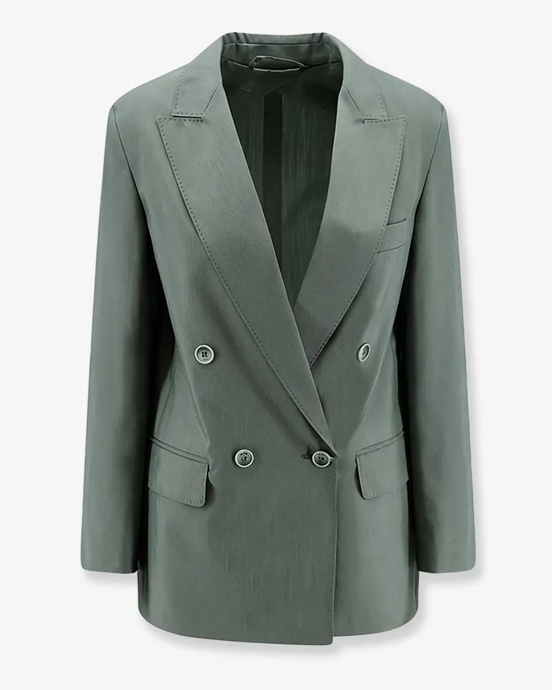 Max Mara Mxmalbata virgin wool and silk blazer -  - gender_Woman Green