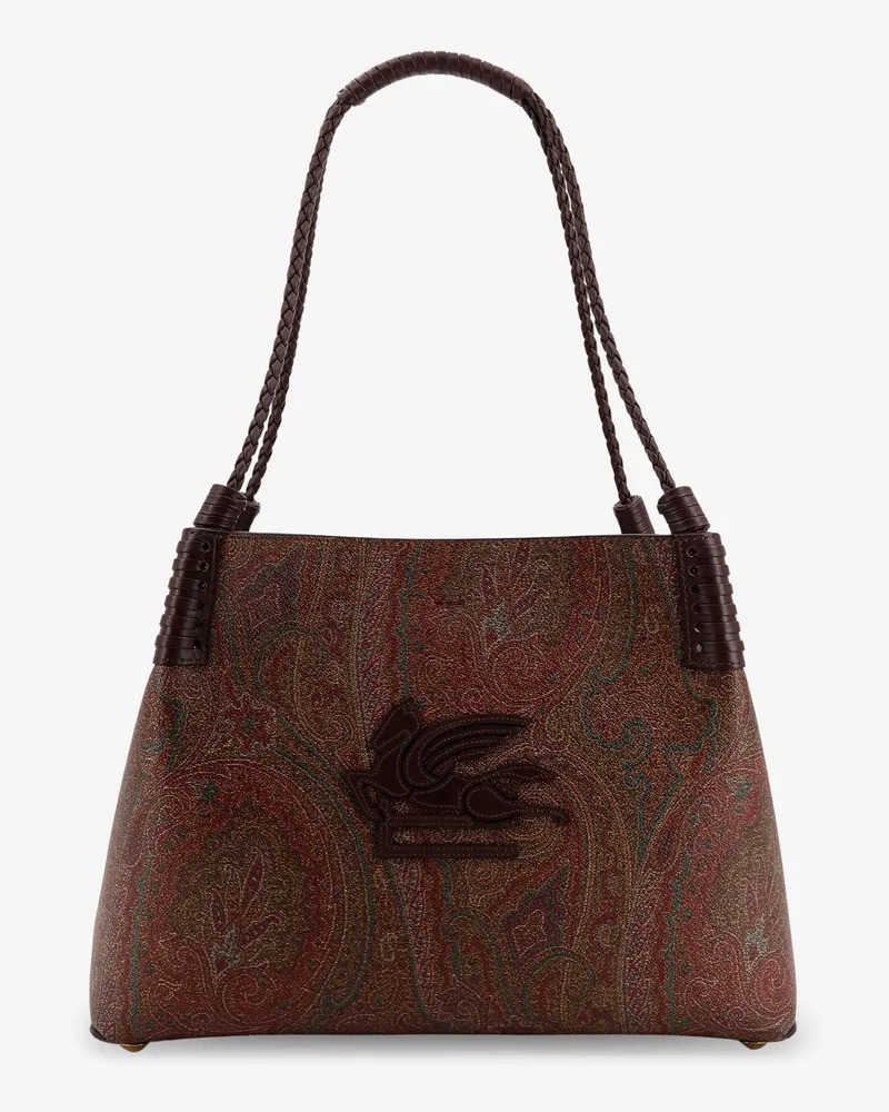 Etro Libra M Arnica Paisley fabric shopping bag -  - gender_Woman Brown